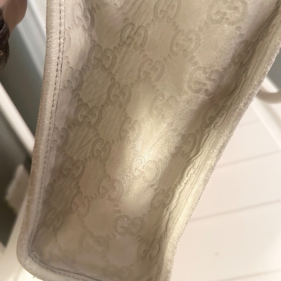 Y2K Guvcissima White Leather Hobo - Picture 6 of 7